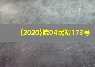 (2020)皖04民初173号