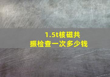 1.5t核磁共振检查一次多少钱