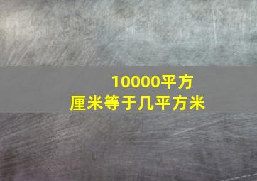 10000平方厘米等于几平方米