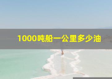 1000吨船一公里多少油