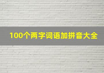 100个两字词语加拼音大全