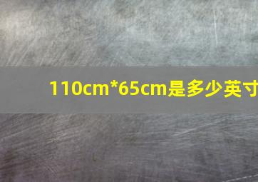 110cm*65cm是多少英寸