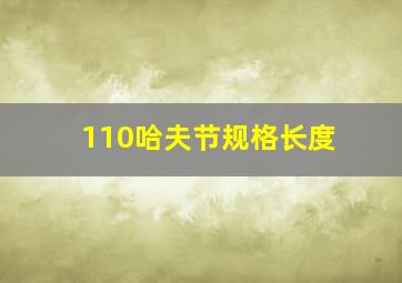 110哈夫节规格长度