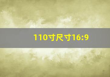 110寸尺寸16:9