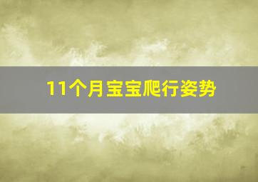 11个月宝宝爬行姿势