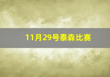 11月29号泰森比赛