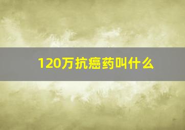 120万抗癌药叫什么