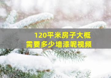 120平米房子大概需要多少墙漆呢视频