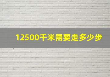 12500千米需要走多少步