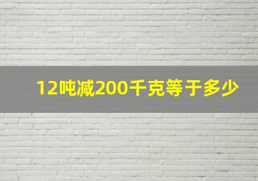 12吨减200千克等于多少