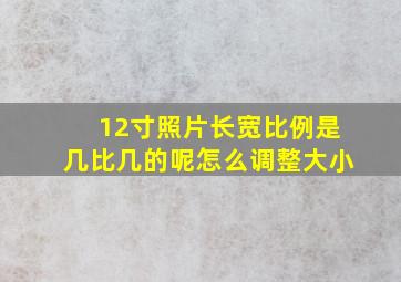 12寸照片长宽比例是几比几的呢怎么调整大小