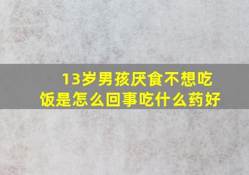 13岁男孩厌食不想吃饭是怎么回事吃什么药好