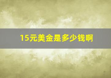 15元美金是多少钱啊