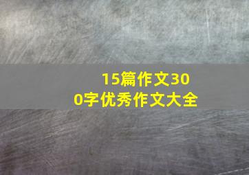 15篇作文300字优秀作文大全