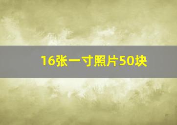 16张一寸照片50块