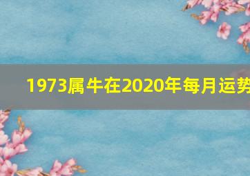 1973属牛在2020年每月运势