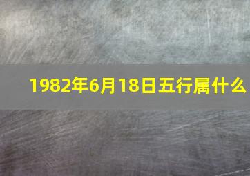 1982年6月18日五行属什么