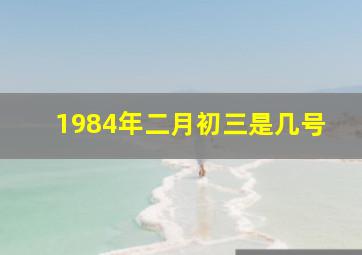 1984年二月初三是几号