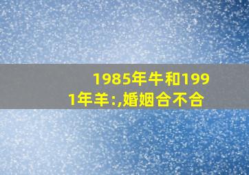 1985年牛和1991年羊:,婚姻合不合