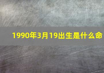 1990年3月19出生是什么命