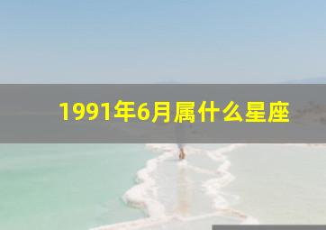 1991年6月属什么星座