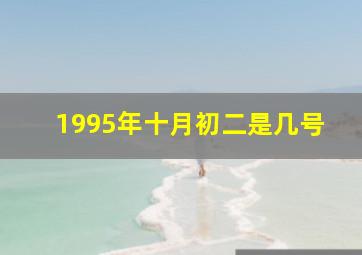 1995年十月初二是几号