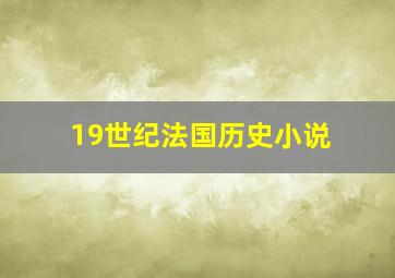 19世纪法国历史小说