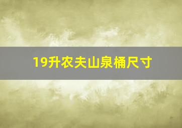 19升农夫山泉桶尺寸