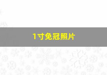 1寸免冠照片