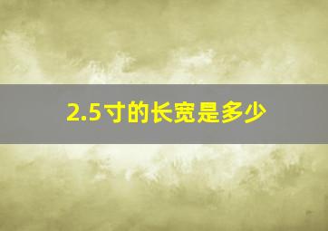 2.5寸的长宽是多少