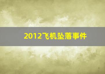 2012飞机坠落事件