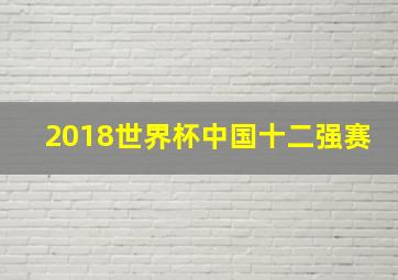 2018世界杯中国十二强赛