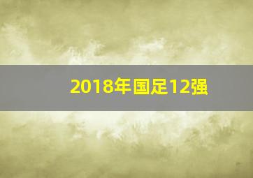 2018年国足12强