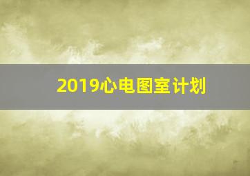 2019心电图室计划