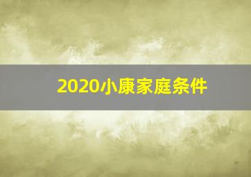 2020小康家庭条件