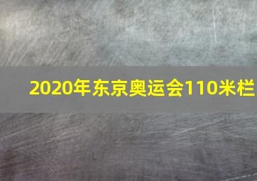 2020年东京奥运会110米栏