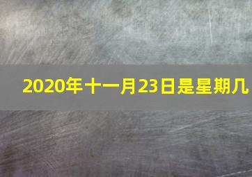 2020年十一月23日是星期几