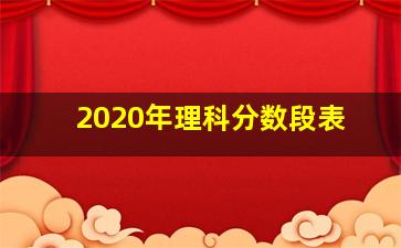 2020年理科分数段表