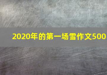 2020年的第一场雪作文500