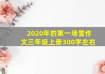 2020年的第一场雪作文三年级上册300字左右