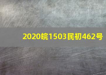 2020皖1503民初462号