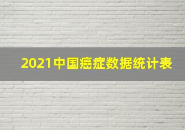 2021中国癌症数据统计表