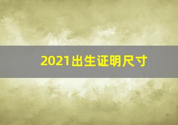 2021出生证明尺寸