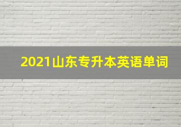 2021山东专升本英语单词