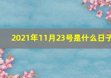 2021年11月23号是什么日子