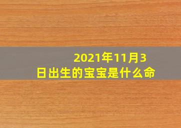 2021年11月3日出生的宝宝是什么命