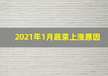 2021年1月蔬菜上涨原因