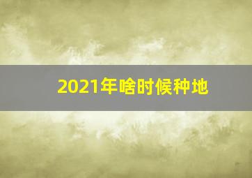 2021年啥时候种地