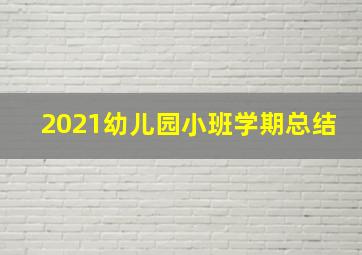 2021幼儿园小班学期总结