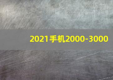 2021手机2000-3000